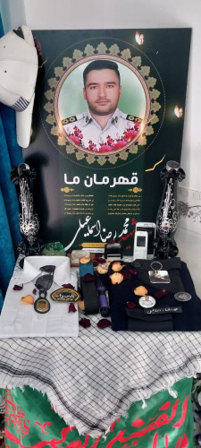 دیدار سرپرست مرکز هرند به همراه فرمانده بسیج ناحیه شهرستان هرند با خانواده شهید امنیت محمدرضا اسماعیلی